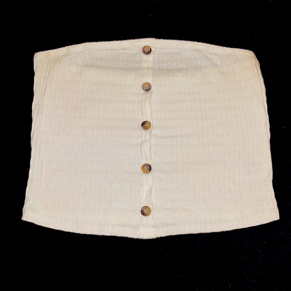 Cream / White Bando Top